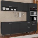 Ver imagem 1 de Armário de Cozinha Cp02 para Pia 180cm Pérola Z34 Preto - Mpozenato