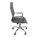 Ver imagem 4 de Kit 3 Cadeira Eames Esteirinha Presidente Escritório Alta - Cinza
