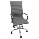 Ver imagem 2 de Kit 3 Cadeira Eames Esteirinha Presidente Escritório Alta - Cinza