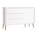 Ver imagem 1 de Cômoda Sapateira Théo New Branco Fosco com Natural - MoveisAqui