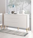 Ver imagem 2 de Cômoda Sapateira Théo New Branco Fosco com Natural - MoveisAqui