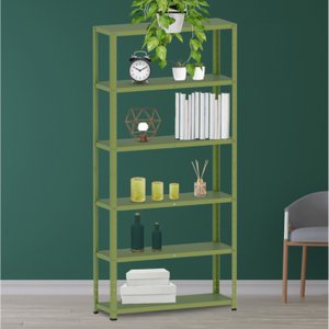 Estante para Livros com Estrutura Metálica 6 Prateleiras