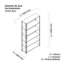 Ver imagem 4 de Estante para Livros com Estrutura Metálica 6 Prateleiras