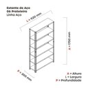 Ver imagem 4 de Estante para Livros com Estrutura Metálica 6 Prateleiras