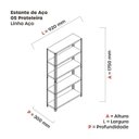 Ver imagem 4 de Estante para Livros com Estrutura Metálica 5 Prateleiras