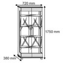 Ver imagem 2 de Cristaleira Ambiente Cristal Branco Acetinado - Imcal