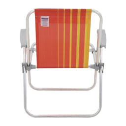 Cadeira de Praia Samoa em Alumínio Laranja e Amarelo Tramontina - 5