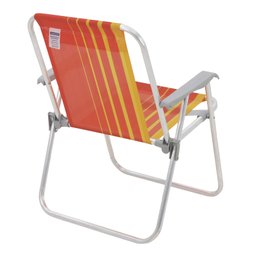 Cadeira de Praia Samoa em Alumínio Laranja e Amarelo Tramontina - 4