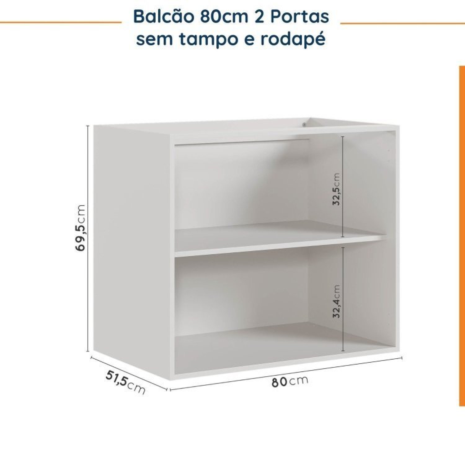 Cozinha Modulada 4 Peças sem Tampo 2 Aéreos 5 Portas e 2 Balcões Ipanema CabeCasa MadeiraMadeira - 14