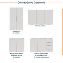 Ver imagem 5 de Cozinha Planejada 4 Peças sem Tampo 2 Aéreos 5 Portas e 2 Balcões Ipanema CabeCasa MadeiraOriginals Branco
