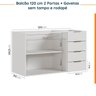Cozinha Modulada 4 Peças sem Tampo 2 Aéreos 5 Portas e 2 Balcões Ipanema CabeCasa MadeiraOriginals - 15
