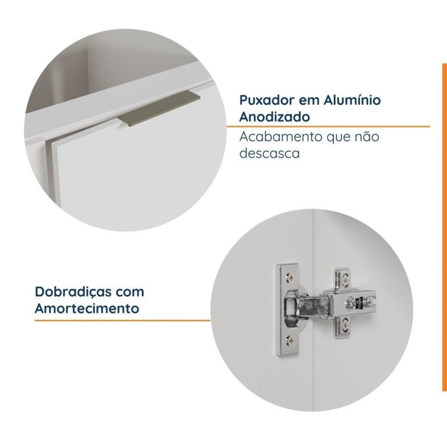 Cozinha Modulada 4 Peças sem Tampo 2 Aéreos 5 Portas e 2 Balcões Ipanema CabeCasa MadeiraMadeira - 9