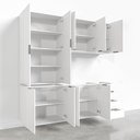 Ver imagem 3 de Cozinha Modulada 4 Peças sem Tampo 2 Aéreos 5 Portas e 2 Balcões Ipanema CabeCasa MadeiraOriginals