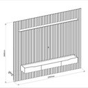 Ver imagem 2 de Conjunto com Painel Ripado e Bancada Suspensa 275cm Trento Sala de Estar Freijó Off White DJ Móveis