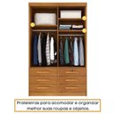 Ver imagem 4 de Quarto Solteiro Completo Guarda Roupa 2 Portas Cama Mesa de Cabeceira e Livreiro Chicago Tcil Móveis