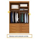 Ver imagem 5 de Quarto Solteiro Completo Guarda Roupa 2 Portas Cama Mesa de Cabeceira e Livreiro Chicago Tcil Móveis