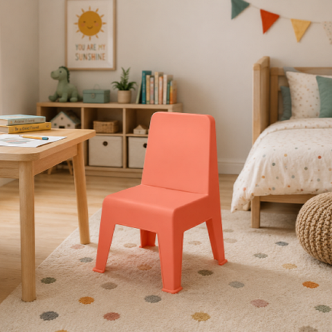 Cadeira Infantil em Polipropileno Origami Laranja/Pêssego
