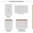 Ver imagem 7 de Cozinha Planejada 4 Peças com Tampo 2 Armários Aéreos 5 Portas e 2 Balcões Ipanema CabeCasa MadeiraOriginals Branco