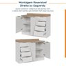 Cozinha Modulada 4 Peças com Tampo 2 Aéreos 5 Portas e 2 Balcões Ipanema CabeCasa MadeiraOriginals - 17