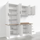 Ver imagem 5 de Cozinha Modulada 4 Peças com Tampo 2 Aéreos 5 Portas e 2 Balcões Ipanema Cabecasa Madeiraoriginals