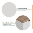 Ver mais imagens de Cozinha Planejada 4 Peças com Tampo 2 Armários Aéreos 5 Portas e 2 Balcões Ipanema CabeCasa MadeiraOriginals Branco