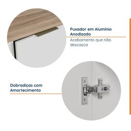 Cozinha Modulada 4 Peças com Tampo 2 Aéreos 5 Portas e 2 Balcões Ipanema CabeCasa MadeiraMadeira - 10