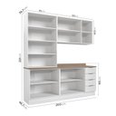 Ver imagem 3 de Cozinha Planejada 4 Peças com Tampo 2 Armários Aéreos 5 Portas e 2 Balcões Ipanema CabeCasa MadeiraOriginals Branco