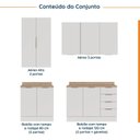 Ver imagem 7 de Cozinha Modulada 4 Peças com Tampo 2 Aéreos 5 Portas e 2 Balcões Ipanema CabeCasa MadeiraOriginals