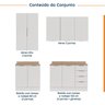 Cozinha Modulada 4 Peças com Tampo 2 Aéreos 5 Portas e 2 Balcões Ipanema CabeCasa MadeiraOriginals - 7