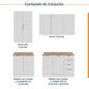 Ver imagem 6 de Cozinha Planejada 4 Peças com Tampo 2 Armários Aéreos 5 Portas e 2 Balcões Ipanema CabeCasa MadeiraOriginals Branco