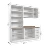 Cozinha Modulada 4 Peças com Tampo 2 Aéreos 5 Portas e 2 Balcões Ipanema CabeCasa MadeiraOriginals - 4