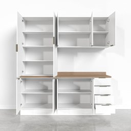 Cozinha Modulada 4 Peças com Tampo 2 Aéreos 5 Portas e 2 Balcões Ipanema CabeCasa MadeiraMadeira - 6