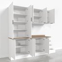 Ver imagem 5 de Cozinha Modulada 4 Peças com Tampo 2 Aéreos 5 Portas e 2 Balcões Ipanema CabeCasa MadeiraOriginals