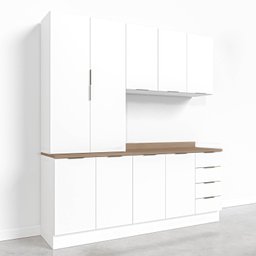 Cozinha Modulada 4 Peças com Tampo 2 Aéreos 5 Portas e 2 Balcões Ipanema CabeCasa MadeiraMadeira - 3
