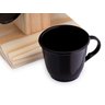 Kit 6 xícaras de café com suporte de madeira - preto - 5