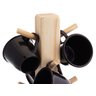 Kit 6 xícaras de café com suporte de madeira - preto - 3