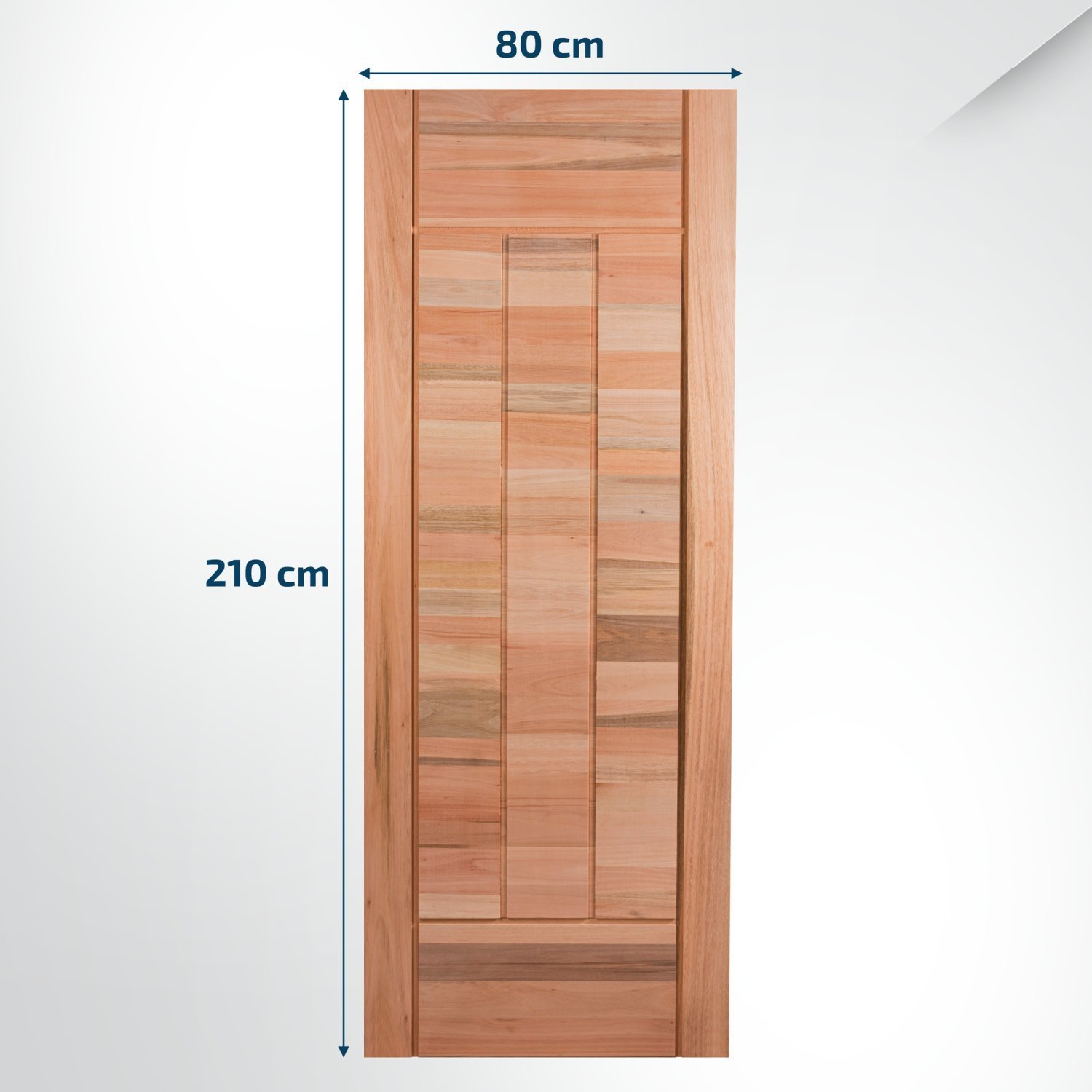 Folha de Porta Maciça 210x80cm Eucalipto Pm97 Cruzeiro Portas Natural - 2