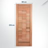 Folha de Porta Maciça 210x80cm Eucalipto Pm97 Cruzeiro Portas Natural - 2
