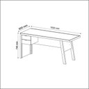 Ver imagem 4 de Mesa para Escritório com 2 Gavetas Me4122 Amêndoa Tecnomobili