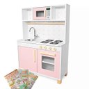 Ver imagem 1 de Cozinha Infantil com Pia Fogão e Microondas - Rosa Bebê