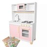 Cozinha Infantil com Pia Fogão e Microondas - Rosa Bebê - 1