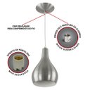 Ver imagem 4 de Kit 3 Pendente Nepal Drop Premium Gourmet Aluminio Escovado