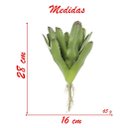 Ver imagem 4 de Kit 4 Peças Bromélia Planta Artificial Verde 28cm 20 Folhas