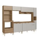 Ver imagem 3 de Cozinha Completa Modulada 6 Peças com Torre Quente para 2 Fornos e Espaço para Cooktop Veneza Modulada Bege/Mel/Arenas