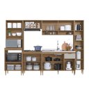 Ver imagem 6 de Cozinha Completa Modulada 6 Peças com Torre Quente para 2 Fornos e Espaço para Cooktop Veneza Modulada Bege/Mel/Arenas