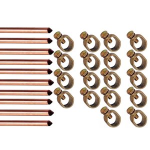 Kit 10 Haste Aterramento Cobreada 5/8 X 2,4mts + Conectores