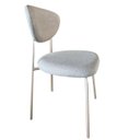 Ver imagem 3 de Cadeira Mariah com Estrutura em Aço Carbono Rosé e Revestimento em Linho – Exclusiva Linho Lincoln C