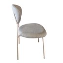 Ver imagem 2 de Cadeira Mariah com Estrutura em Aço Carbono Rosé e Revestimento em Linho – Exclusiva Linho Lincoln C