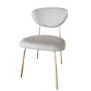 Ver imagem 1 de Cadeira Mariah com Estrutura em Aço Carbono Rosé e Revestimento em Linho – Exclusiva Linho Lincoln C