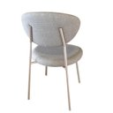 Ver imagem 4 de Cadeira Mariah com Estrutura em Aço Carbono Rosé e Revestimento em Linho – Exclusiva Linho Lincoln C